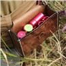 Brown Leather Gun Butt Rest Ammo Bullet Storage Waist Bag
